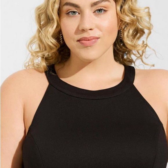 NEW Torrid Plus Size 00 Black Midi Dress Casual Pockets Stretch Party Cocktail - Picture 11 of 11